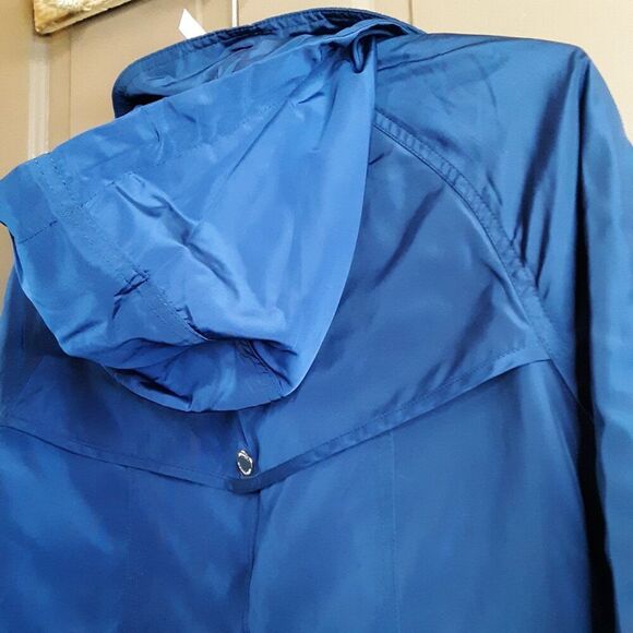 Michael Kors Women's Trench Coat size S Navy Blue Zip Front - Picture 4 of 15